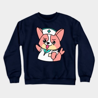 Corgi Nurse Dog Lover Welsh Crewneck Sweatshirt